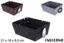Cestino in nylon colore Invierno 21x16x8,5 cm