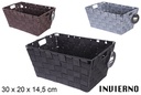 Cesta nylon colores Invierno 30x20x14,5 cm
