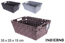 Cesta nylon colores Invierno 35x25x15 cm