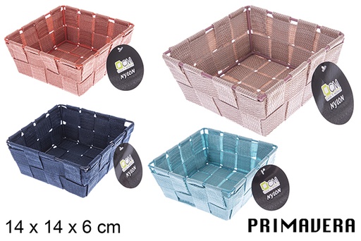 [121021] Cesta nylon colores Primavera 14x14x6 cm