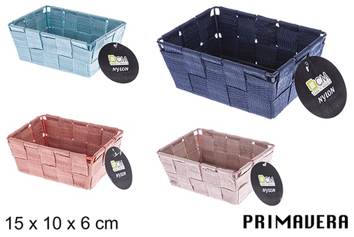 [121022] Primavera colored nylon basket 14x14x6 cm
