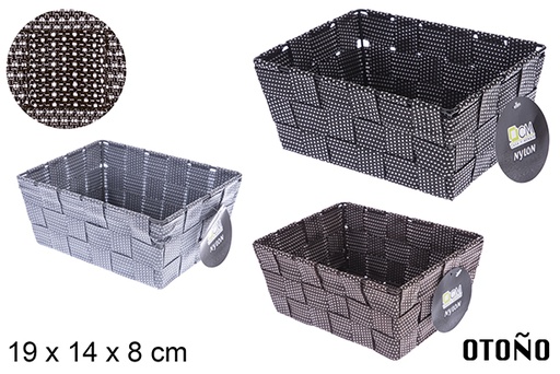[121028] Cestino in nylon color Otoño 19x14x8 cm