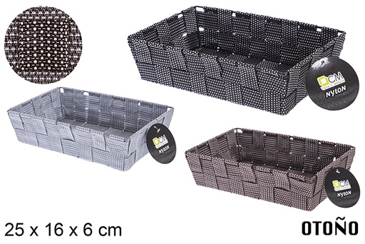[121031] Cesta nylon colores Otoño 25x16x6 cm