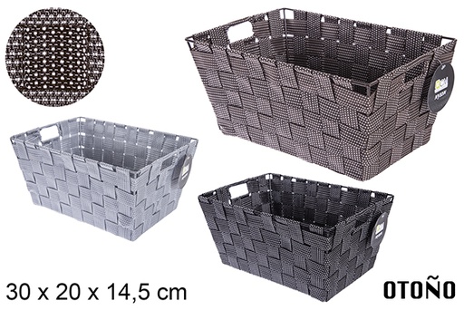 [121035] Cesta nylon colores Otoño 30x20x14,5 cm