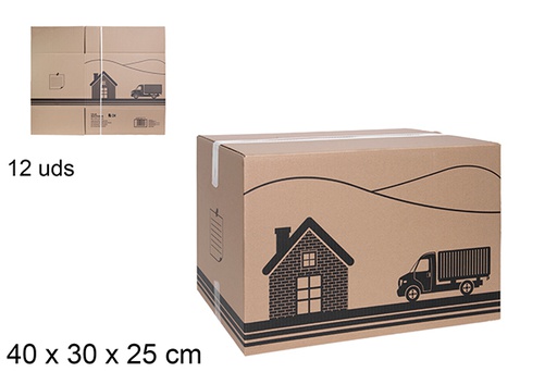 [121109] Caja de cartón multiusos (económica) 40x30x25 cm