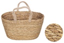 Capazo seagrass mediano con asa corta yute