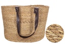 Capazo seagrass grande con asa larga cuero