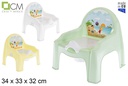 Silla bebe orinal con dibujo infantil colores soft