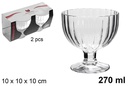 Pack 2 copas cristal helado Piacenza 270 ml