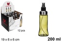 Aceitera Cristal redonda Milán verde con tapón pulverizador 200 ml
