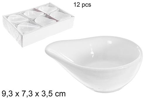 [121251] White ceramic bowl 9,3x7,3x3,5cm
