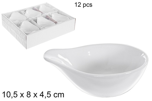 [121253] White ceramic bowl 10,5x8x4,5 cm