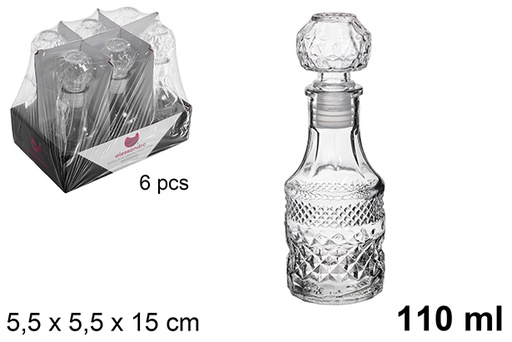 [121254] Bouteille en verre pour alcool Brisbane 110 ml