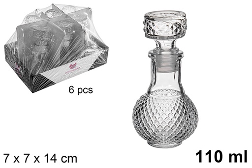 [121258] Botella cristal licor Cindy 110 ml