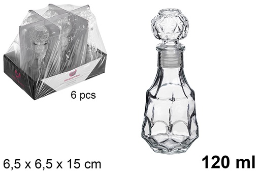 [121259] Botella cristal licor Diamante 120 ml