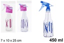 Frasco de plástico com pulverizador de cor de cabeleireiro 450 ml