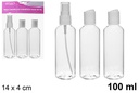 Pack 3 botellas cosmética viaje 100 ml