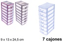 Mini cajonera plástico 7 cajones