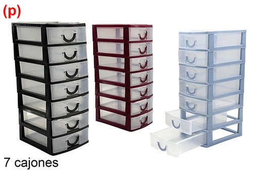 [121274] Mini commode en plastique 7 tiroirs