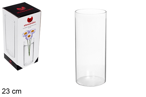 [121281] Borosilicate vase 23 cm