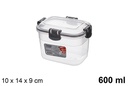 Fiambrera plástico hermética rectangular 600 ml