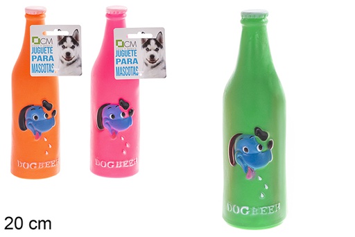 [121340] Bottiglia giocattolo massaggiagengive per animali colori assortiti 20 cm