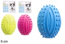 Juguete mascotas rugbi con sonido 9 cm