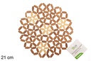 Salvamantel de bambú natural 21 cm