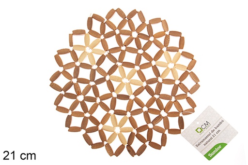 [121346] Dessous de plat en bambou naturel 21 cm