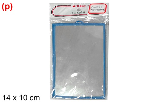 [121349] Specchio rettangolare con supporto 14x10 cm