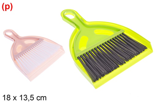 [121354] Paletta con spazzolino colori assortiti 18x13,5 cm