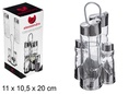 Set 4 piezas aceitera cristal