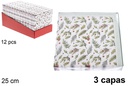 Pack 20 servilletas 3 capas decoradas Navidad 25 cm