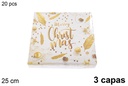 Pack 20 servilletas 3 capas decoradas Navidad 25 cm 