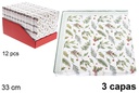 Pack 20 servilletas 3 capas decoradas Navidad 33 cm