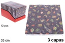 Pack 20 servilletas 3 capas decoradas Navidad 33 cm