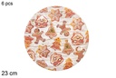 Pack 6 platos papel decorados Navidad 23 cm