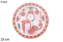 Pack 6 assiettes en carton décorées de Noël 23 cm
