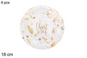Pack 6 assiettes en papeir décorées de Nöel 18 cm  