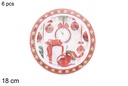 Pack 6 platos papel decorados Navidad 18 cm