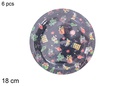 Pack 6 assiettes en papeir décorées de Nöel 18 cm  