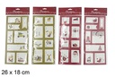 Pack 3 Christmas gift stickers assorted 26x18 cm