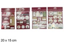 Pack 3 pegatinas regalo de Navidad surtido 20x15 cm