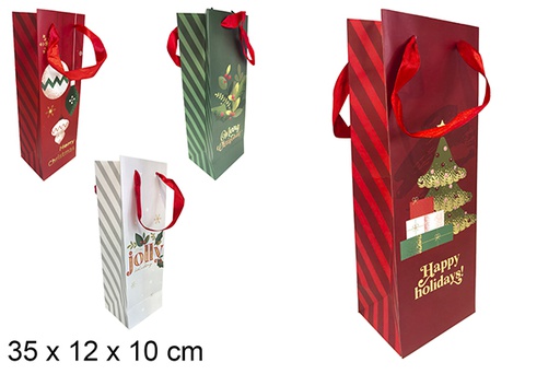 [121538] Sacola de presente de Natal decorada sortida 35x12 cm