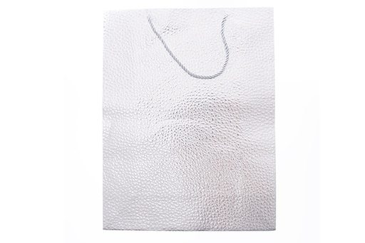 [121558] Bolsa de regalo Navidad color plata 39x30 cm