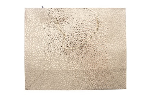 [121564] Bolsa de regalo Navidad color oro 32x26 cm