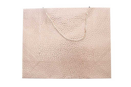 [121565] Bolsa de regalo Navidad color oro rosa 32x26 cm
