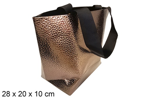 [121572] Sac cadeau de Noël doré 28x20 cm