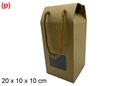 Bolsa regalo cartón Navidad con ventanilla 20x10 cm
