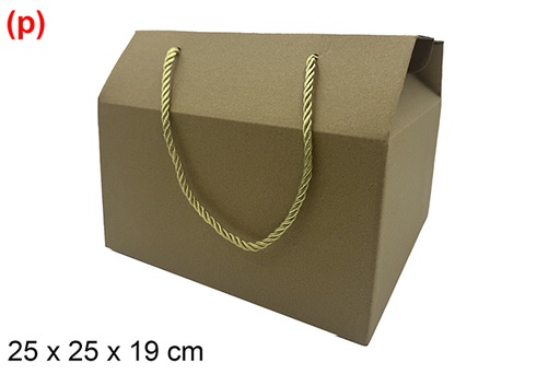 [121581] Bolsa regalo cartón Navidad 25x25 cm